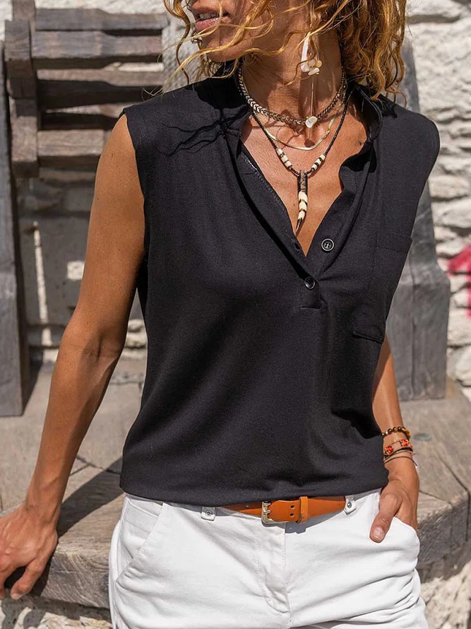 loose top T-shirt vest Plus S...