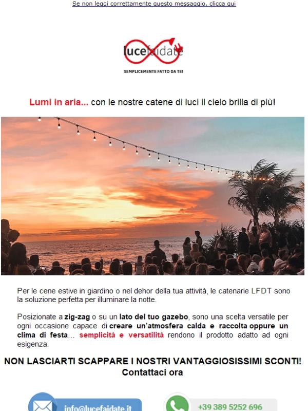 Con le nostre catene di luci il cielo brilla di più!