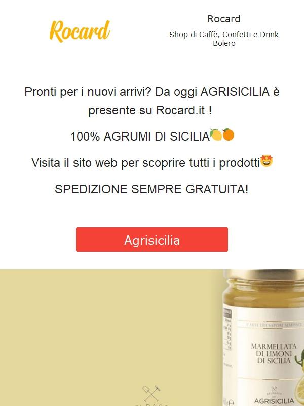 Pronti per i nuovi arrivi? Da oggi AGRISICILIA è presente su Rocard.it !  100% AGRUMI DI SICILIA🍋🍊