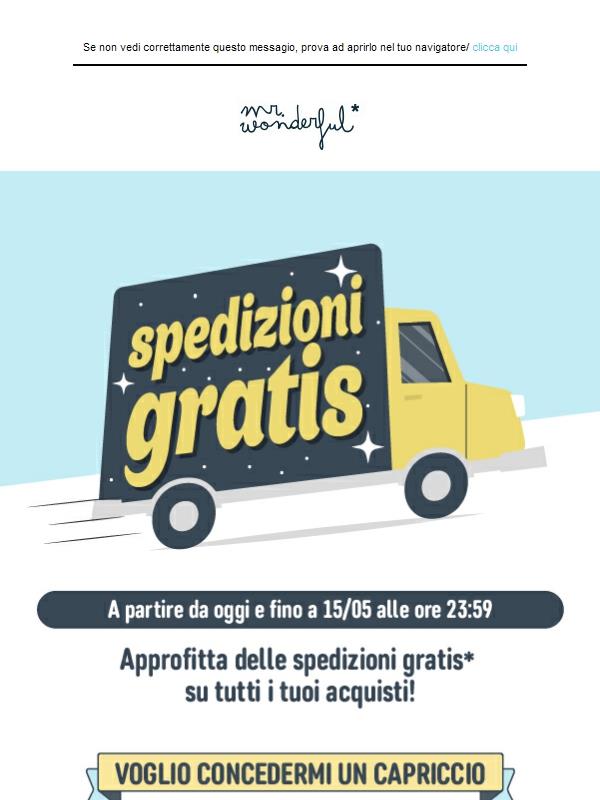 Per te, SPEDIZIONI GRATIS 🥳