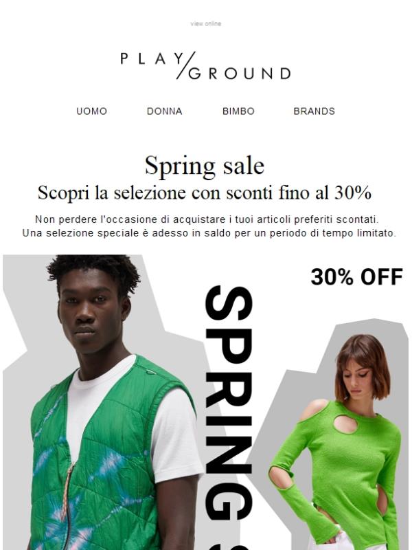 PLAYGROUND | Spring sale: fino al 30% su una selezione di articoli estivi