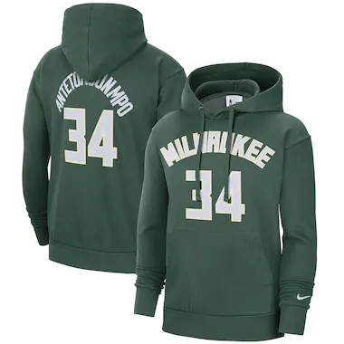 Milwaukee Bucks Nike Icon Name & Number Felpa con cappuccio - Giannis - Uomo