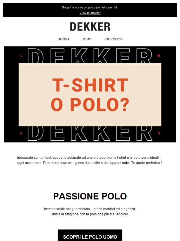 È tempo di t-shirt e polo!