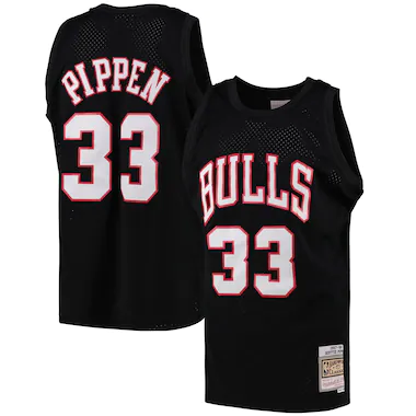 Chicago Bulls Mitchell & Ness Black Team Color Swingman Jersey - Scottie Pippen - Uomo