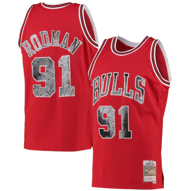 Chicago Bulls Mitchell & Ness 75th Anniversary Swingman Jersey - Dennis Rodman - Uomo