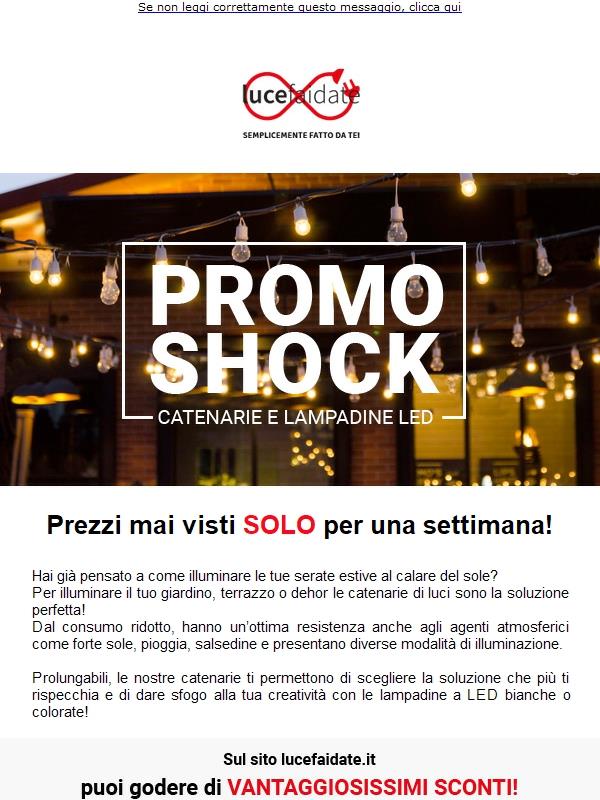 PROMO SHOCK su Catenarie e Lampadine Led