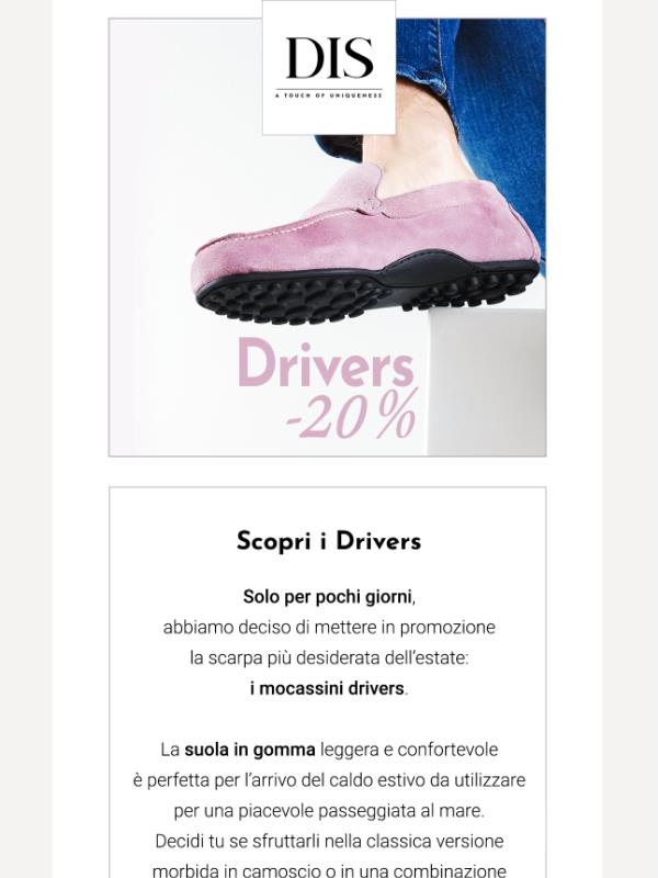 Promo flash: -20% su tutti i mocassini driver