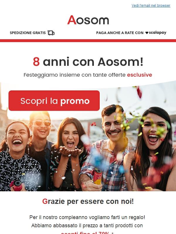 8 anni insieme ad Aosom!  🎂