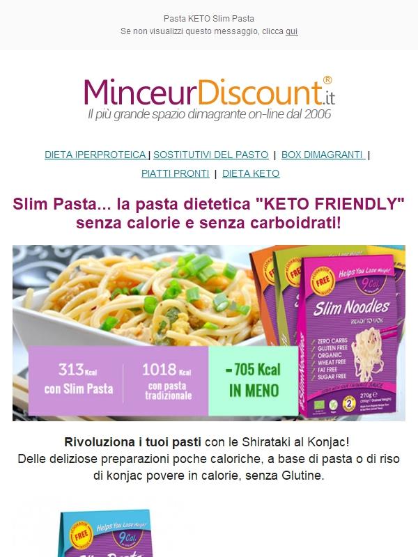 Slim Pasta KETO: senza calorie, senza glutine!