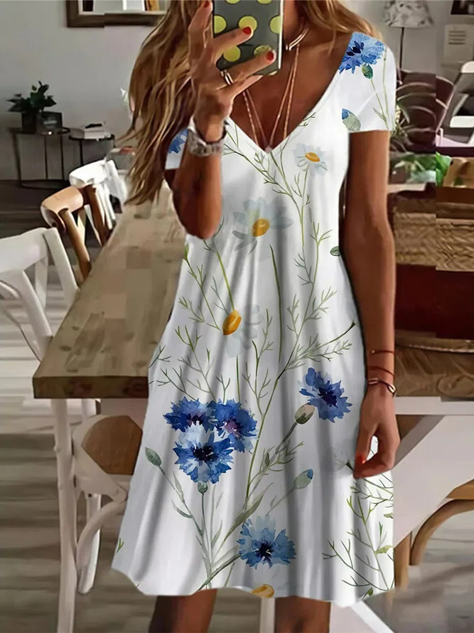           Floral Casual Dress...