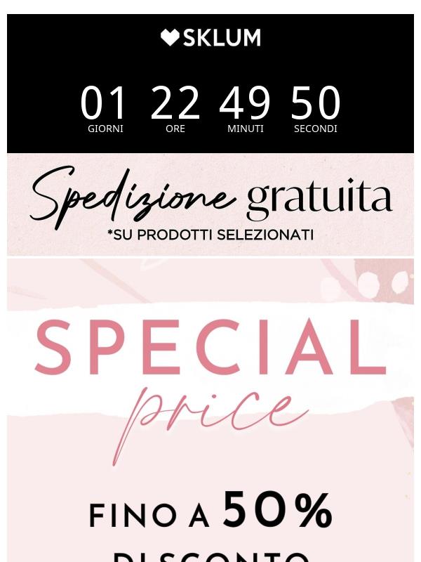 Buone notizie 🌞 Fino al 50% di sconto + Spedizione gratuita su prodotti selezionati
