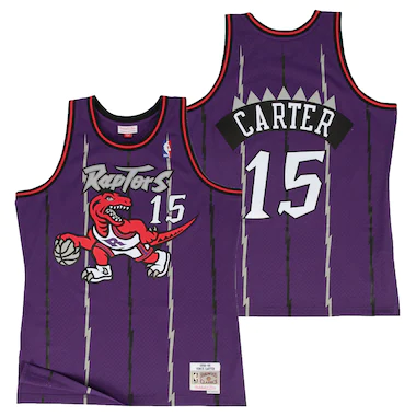 Toronto Raptors Vince Carter Hardwood Classics Road Swingman Jersey di Mitchell & Ness - Uomo