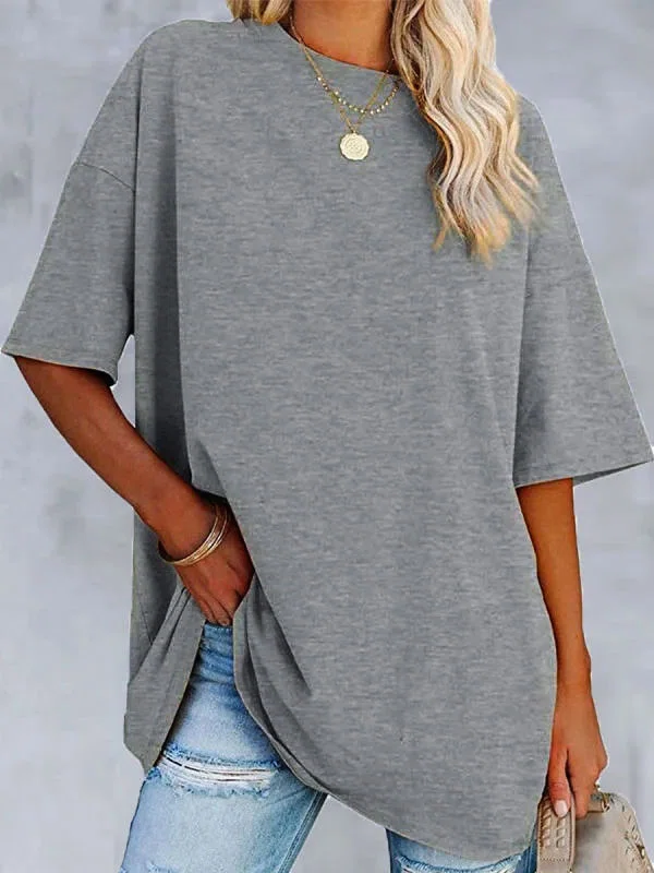 Short Sleeve Tops Basic T-shi...