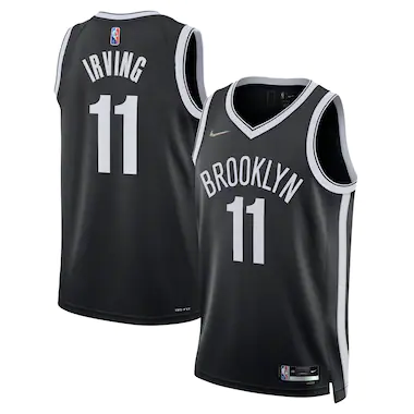 Maglia Brooklyn Nets Nike 75th Anniversary Edition Swingman - Nero - Kyrie Irving - Uomo