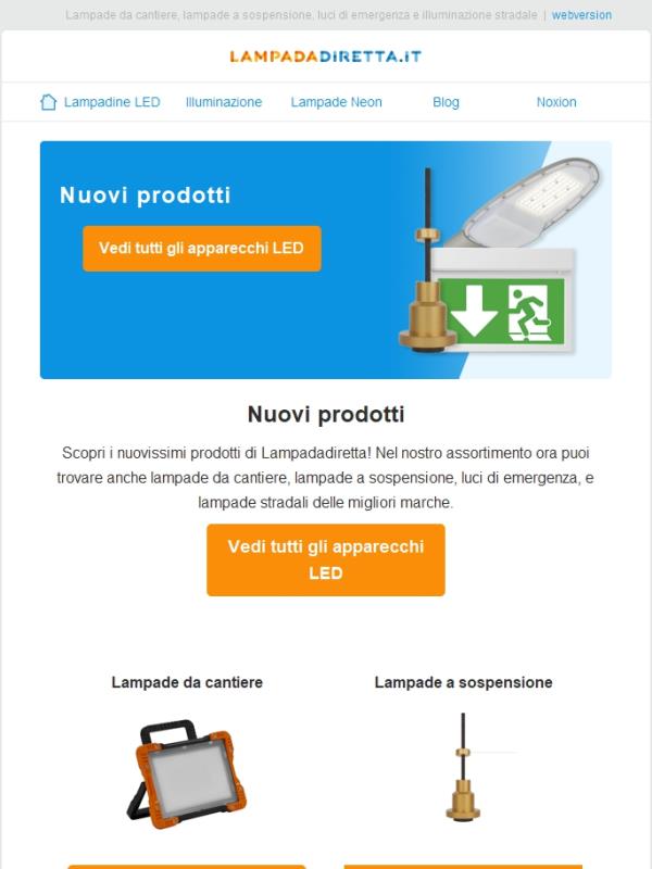 Nuovi prodotti da Lampadadiretta