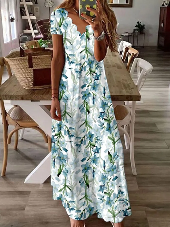 Floral Vacation Beach Maxi Dr...