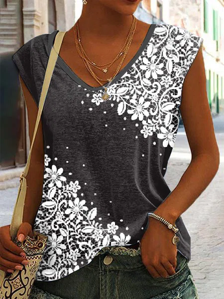 Casual Loose Sleeveless Tank ...