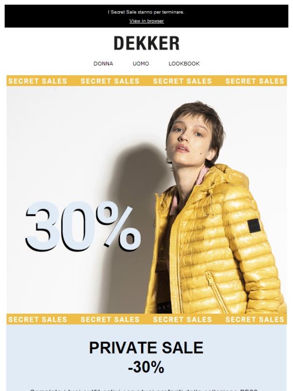 Non farti sfuggire il tuo 30% di sconto!