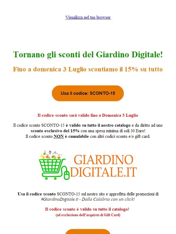 Tornano le offerte del Giardino Digitale 😍