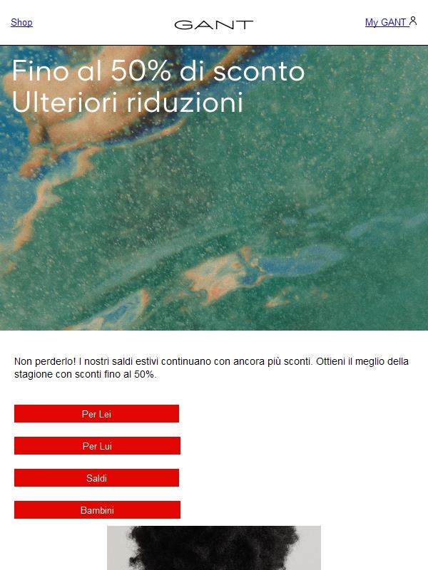 Più saldi - Fino a 50% di sconto