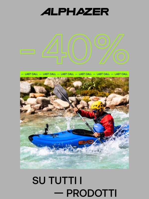 -40%, Ultime ore! Non perdere la promo!