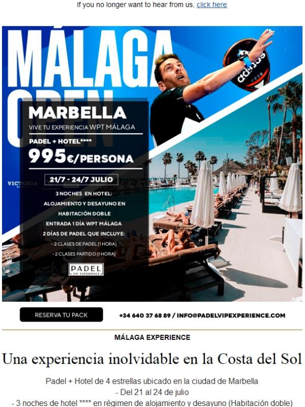 ¡Elige tu pack de padel para este verano! ⇒ Reserva tu experiencia