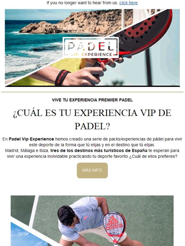 ¿CUÁL ES TU EXPERIENCIA VIP DE PADEL?