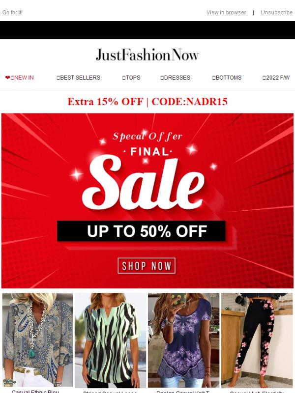 Fabulous! Exclusive C.l.earance Day Sale, UP TO 50% OFF !