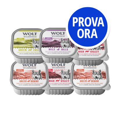 Provalo! Wolf of Wilderness Adult Alimento umido assortito per cani