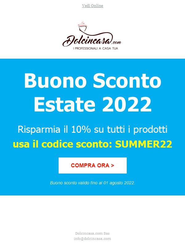 🏖️ Acquista col buono sconto estivo!