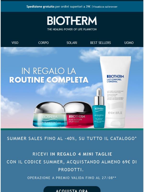 -40% sul catalogo e 4 mini taglie in regalo!