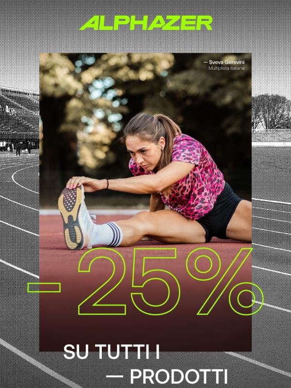 Scopri il meglio della nutrizione sportiva scontata del 25%!