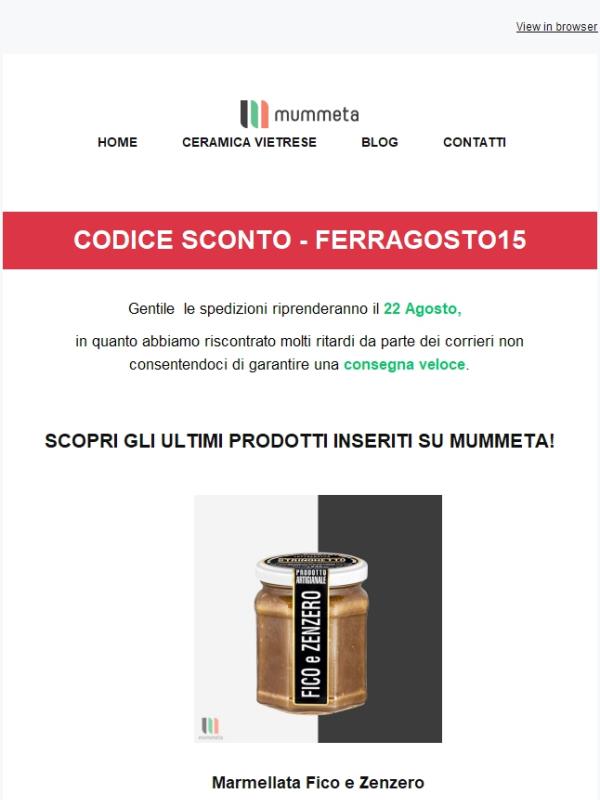 FERRAGOSTO15 è il nostro regalo per augurati un Buon Ferragosto ⛵⛵⛵