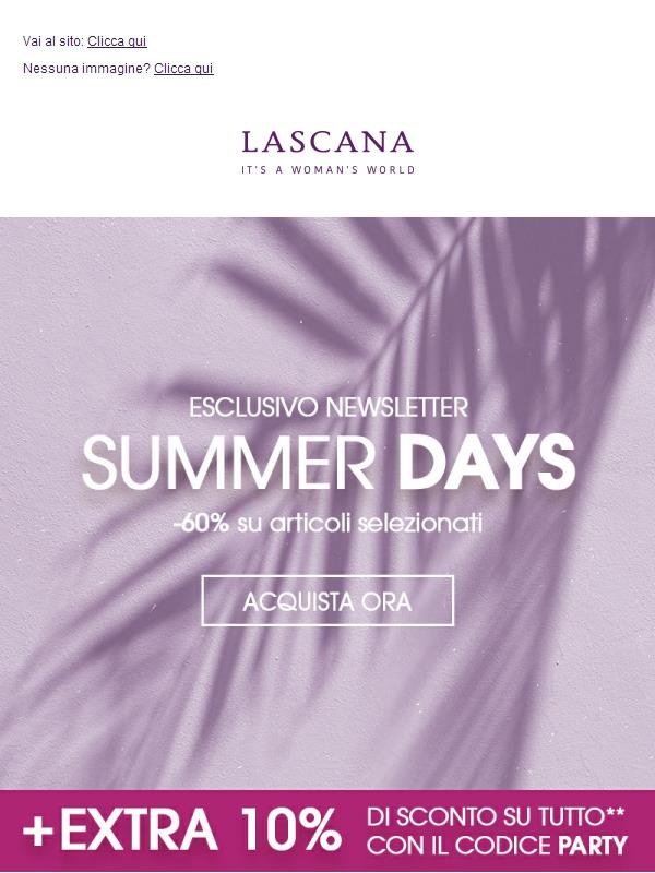 SUMMER DAYS 🏖️ EXTRA SCONTO 10% su tutto con il codice PARTY