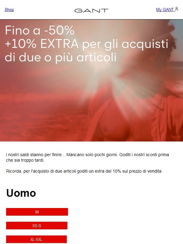 Finiscono i Saldi - Fino -50%