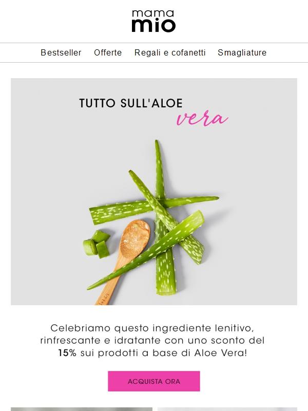 15% di sconto sui prodotti con aloe vera
