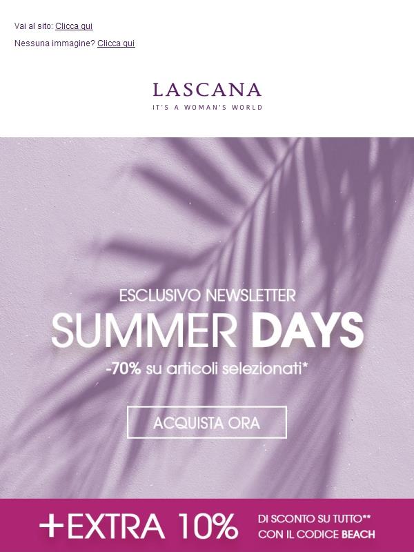 SUMMER DAYS 🏖️ EXTRA SCONTO 10% su tutto con il codice BEACH