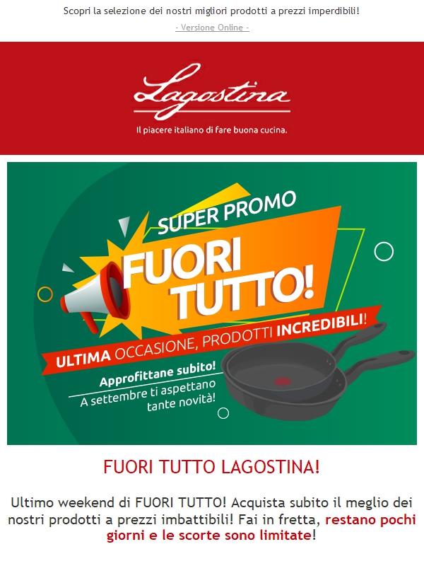 Ultimo weekend di Fuori Tutto! Prezzi imbattibili, approfittane ora!