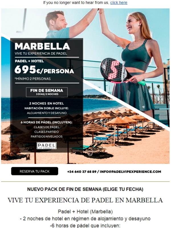 ¡Nueva experiencia de padel en Marbella!
