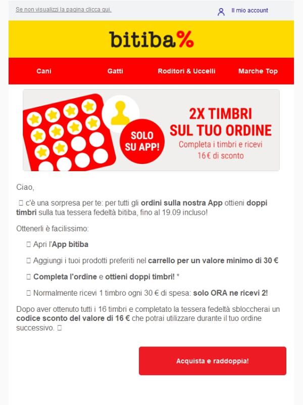 📌 Doppi timbri con ogni ordine tramite APP!