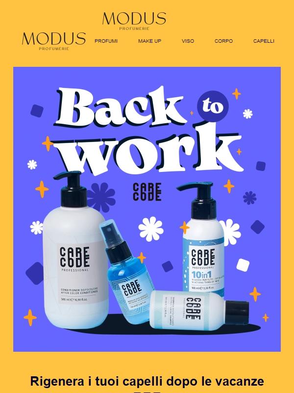 Capelli stressati post estate? Ci pensa Care Code🤩