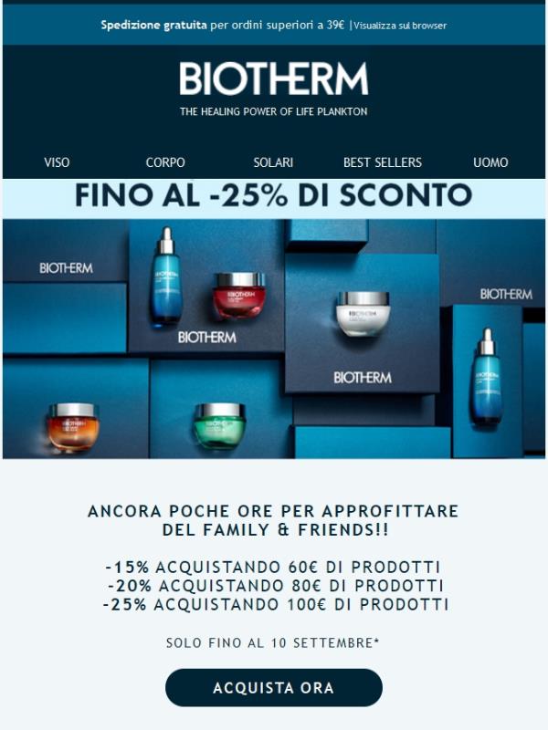 Ultime 48H: fino al -25% con i Family&Friends