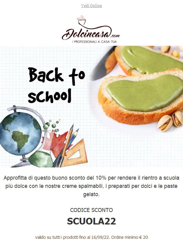 📐Si torna a scuola! Rendilo più dolce con il buono sconto del 10%