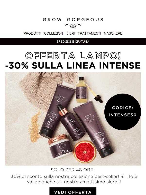 -30% SU TUTTA LA LINEA INTENSE ⚡