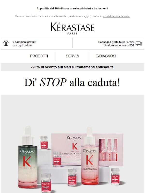 Dimentica la caduta dei capelli