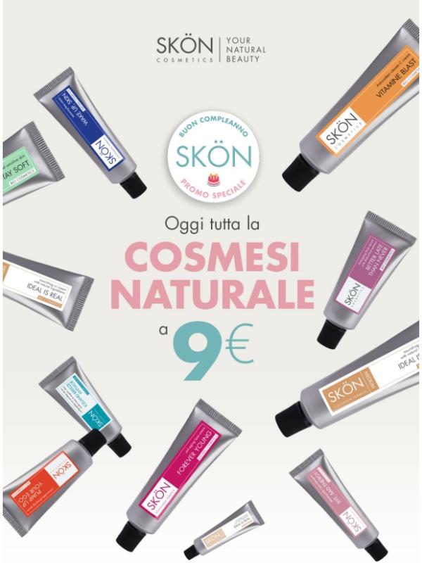 Cosmetici Bio d'Alta Gamma, ora a 9€. 🎂 Auguri Skön!