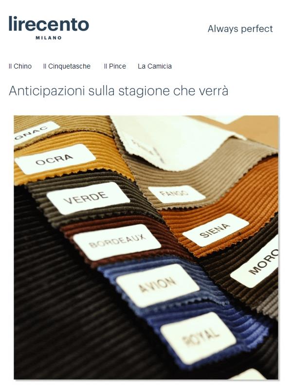 Nuova stagione, nuovi tessuti, nuovi look. Sei pronto?