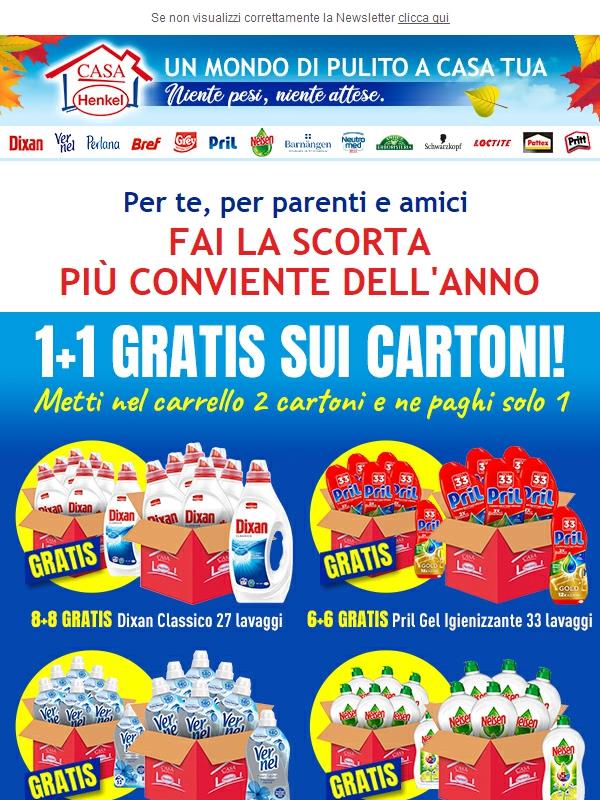 Acquista 2 cartoni e ne paghi solo 1! Cos’aspetti? Corri a fare scorta!