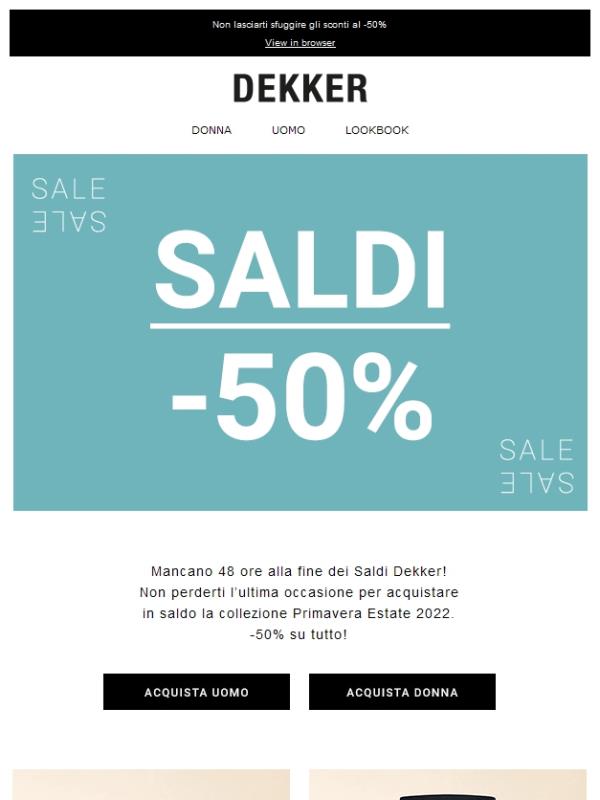 Last chance ⏱️ -48 h alla fine dei Saldi!