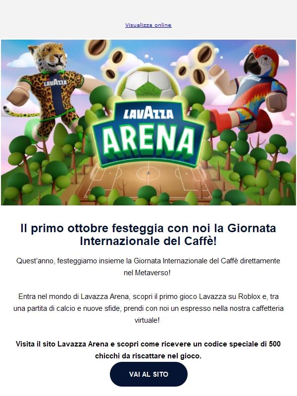 Festeggia la Giornata Internazionale del Caffè nella Lavazza Arena